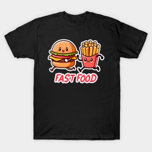 Fast Food Hamburger and French Fries T-Shirt